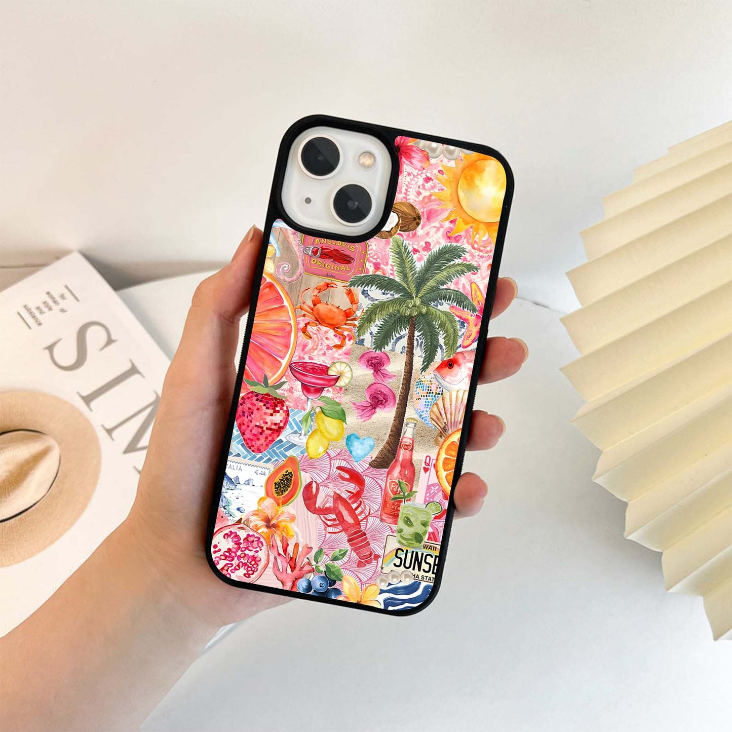 Colorful Tropical Sunset Glass Case