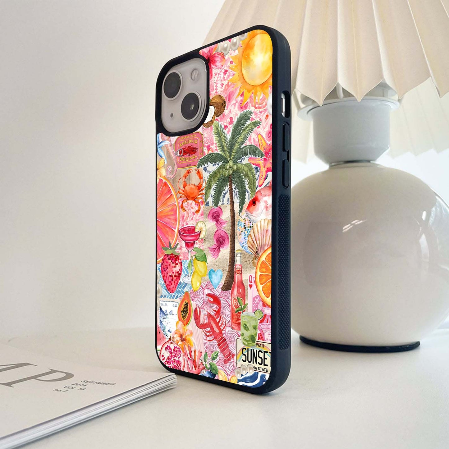 Colorful Tropical Sunset Glass Case