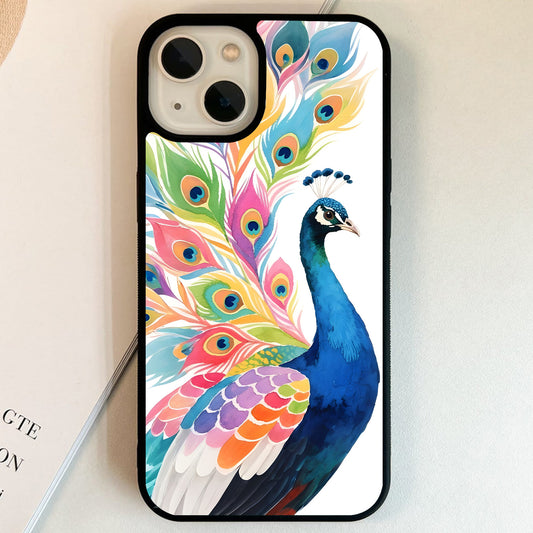 National Bird Peacock Glass Case