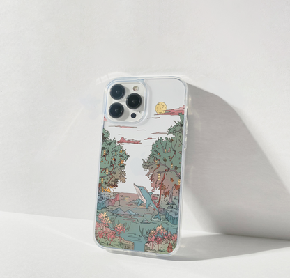 Dolphin Sky Paradise Clear Silicon Cover