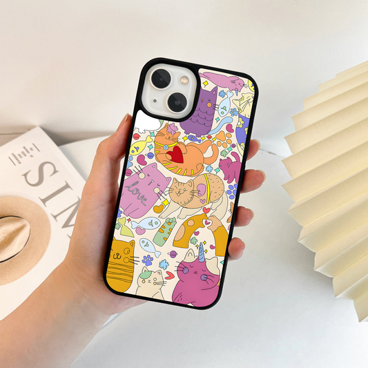 Cosmic Cat Chaos Glass Case