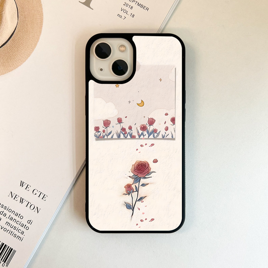 Moonlight Rose Garden Glass Case