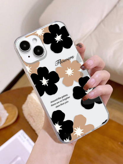 Cute Flower With Quote Clear Silicon Cover