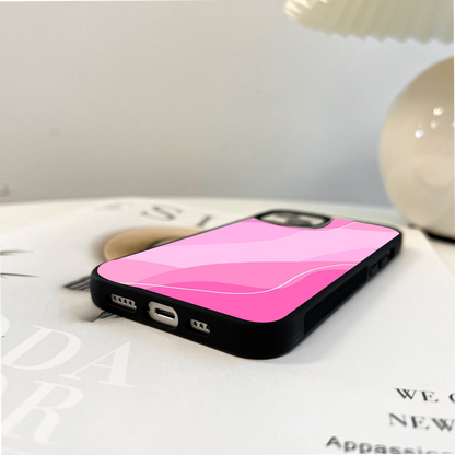 Pink Gradient Solid  Glass Case