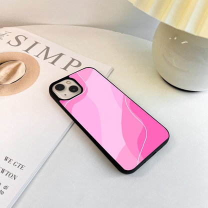 Pink Gradient Solid  Glass Case