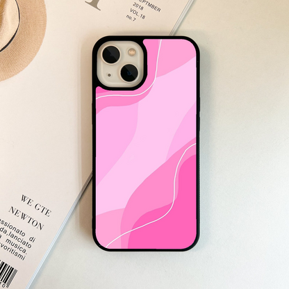 Pink Gradient Solid  Glass Case