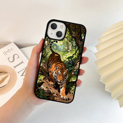National Animal Tiger Glass Case