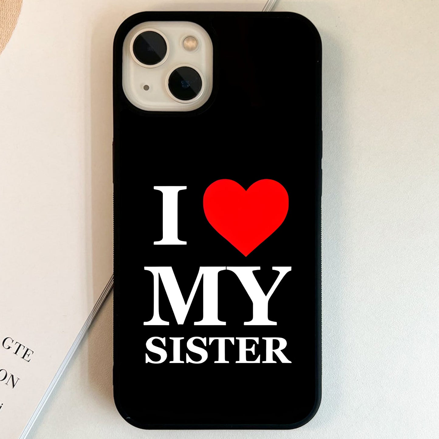 I Love My Brother Glass Case