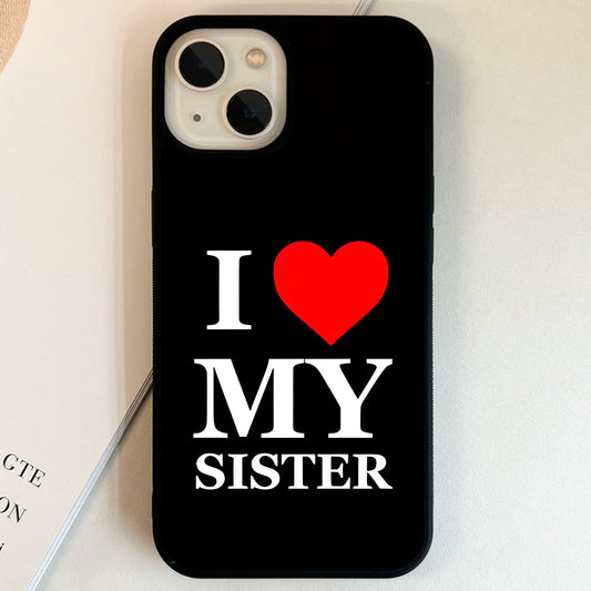 I Love My Brother Glass Case