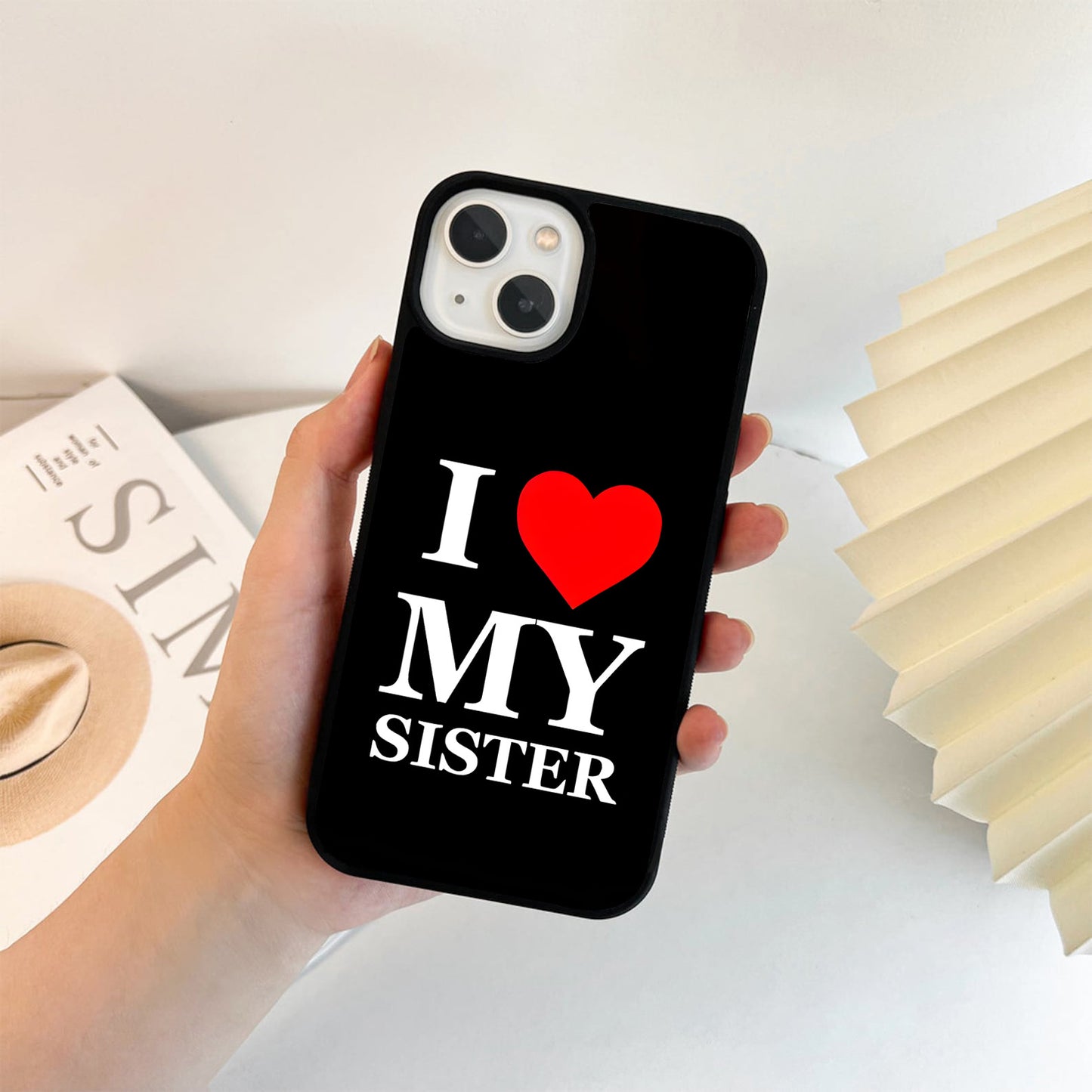 I Love My Brother Glass Case