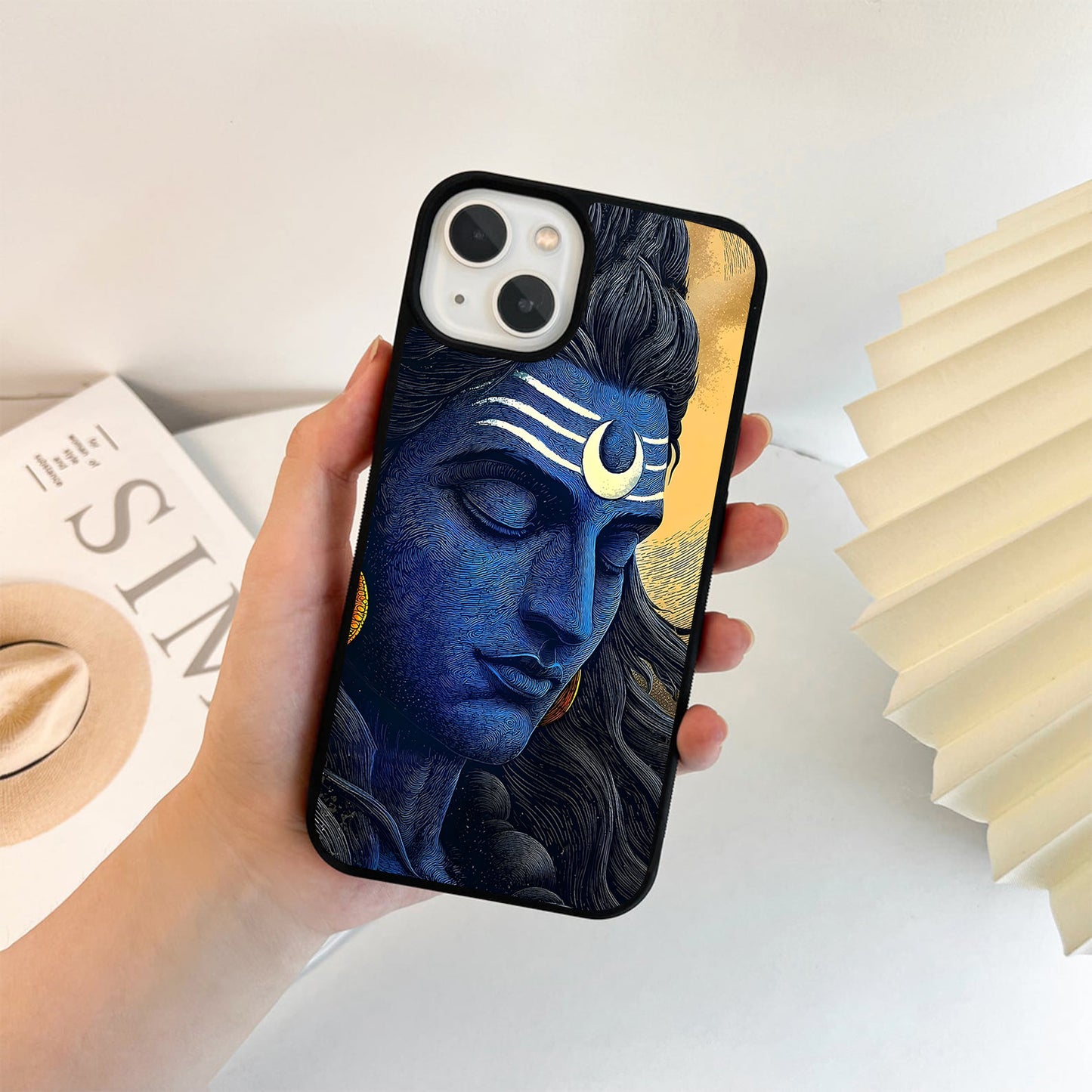 Mystic Shiva Portrait Glass Case