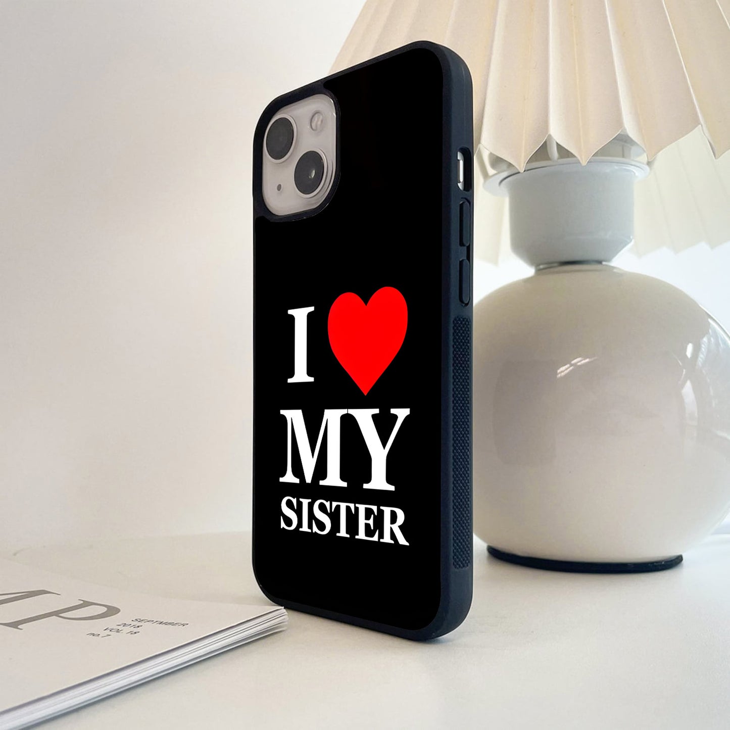 I Love My Brother Glass Case