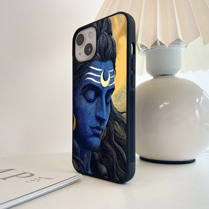 Mystic Shiva Portrait Glass Case