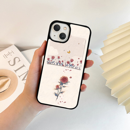 Moonlight Rose Garden Glass Case