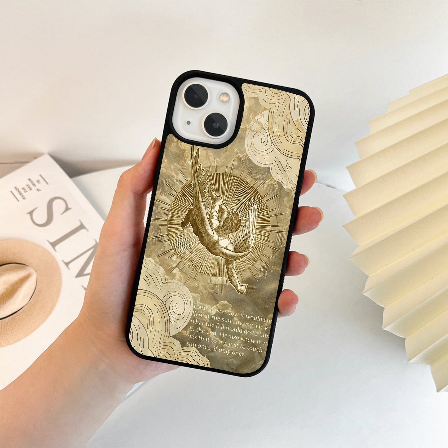 Burning Solar Wings Glass Case