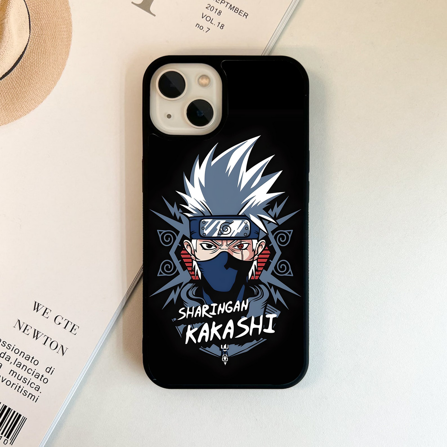 Kakashi Sharingan Art Glass Case