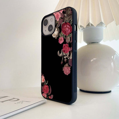 Classic Vintage Roses Glass Case