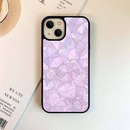Lavender Abstract Pattern Glass Case