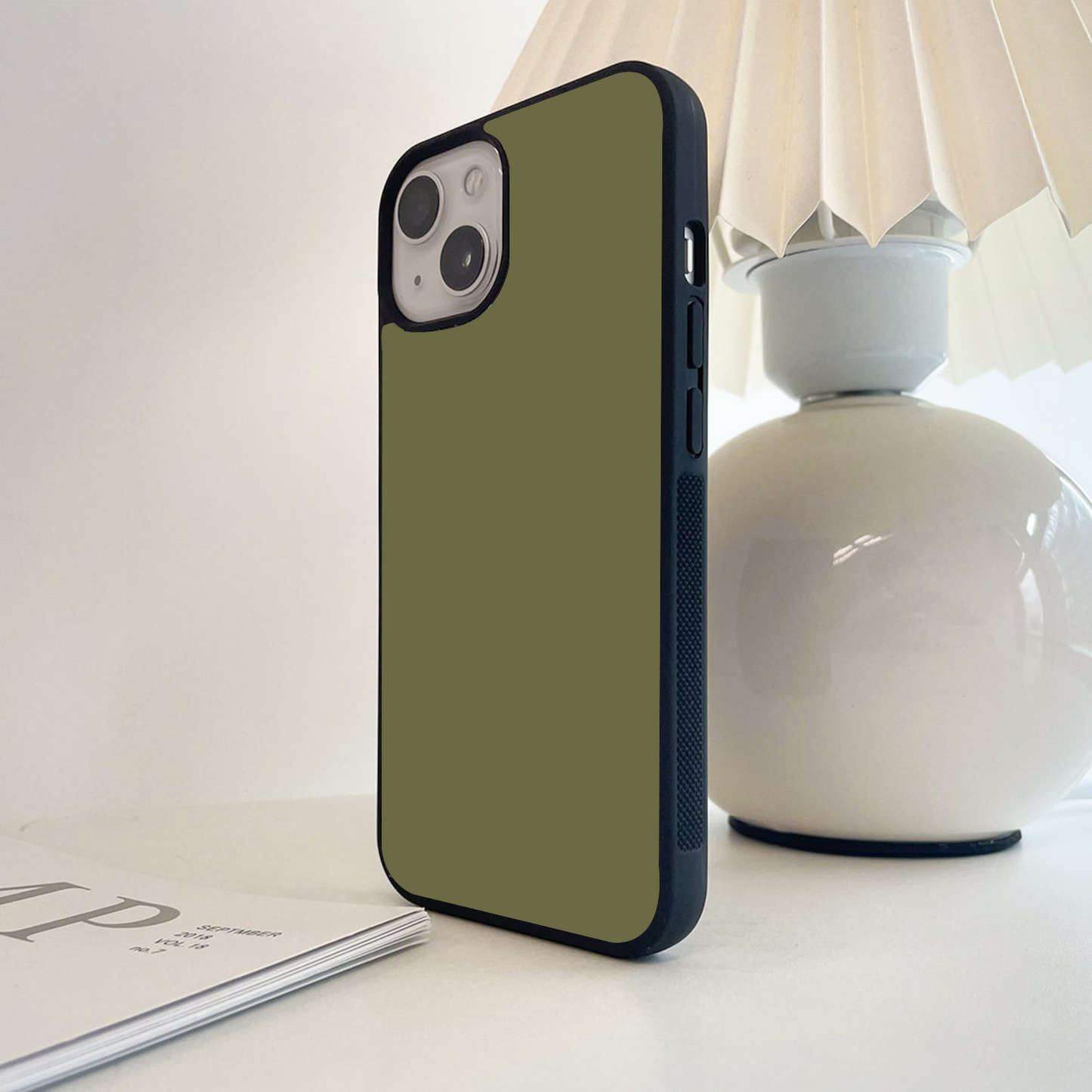 Pantone Olive Branch Glass Case