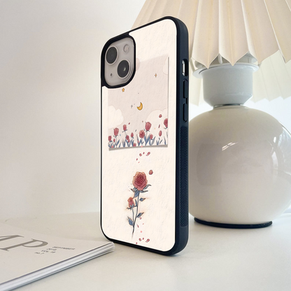 Moonlight Rose Garden Glass Case