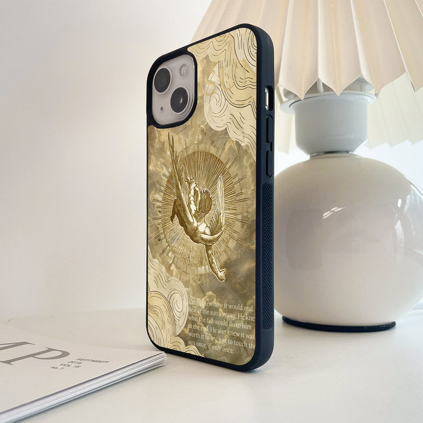 Burning Solar Wings Glass Case