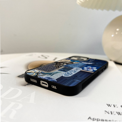 Midnight Indigo Story Glass Case