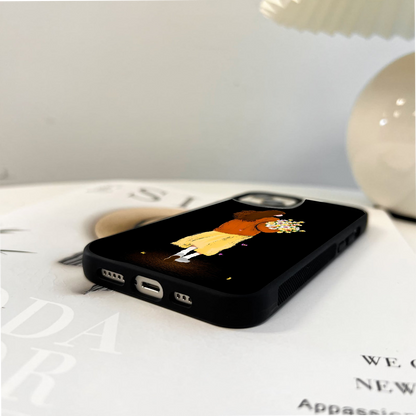 Caricature Girl Glass Case