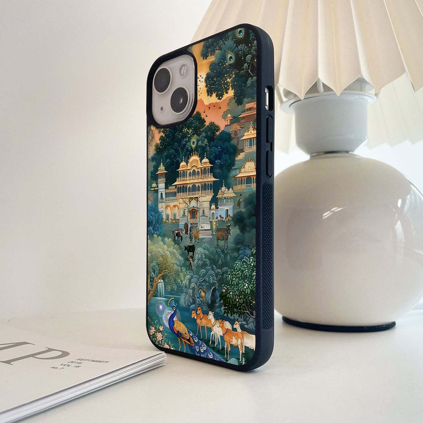 Indian Palace Nature Art Glass Case