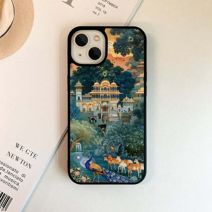 Indian Palace Nature Art Glass Case