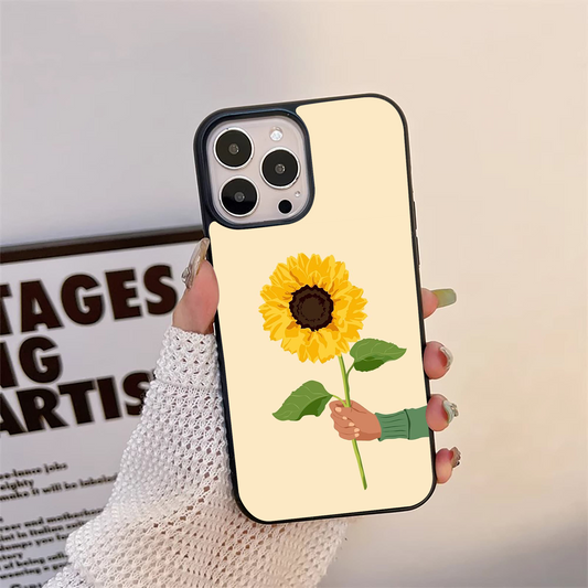 Sunflower Custom Name Glass Case