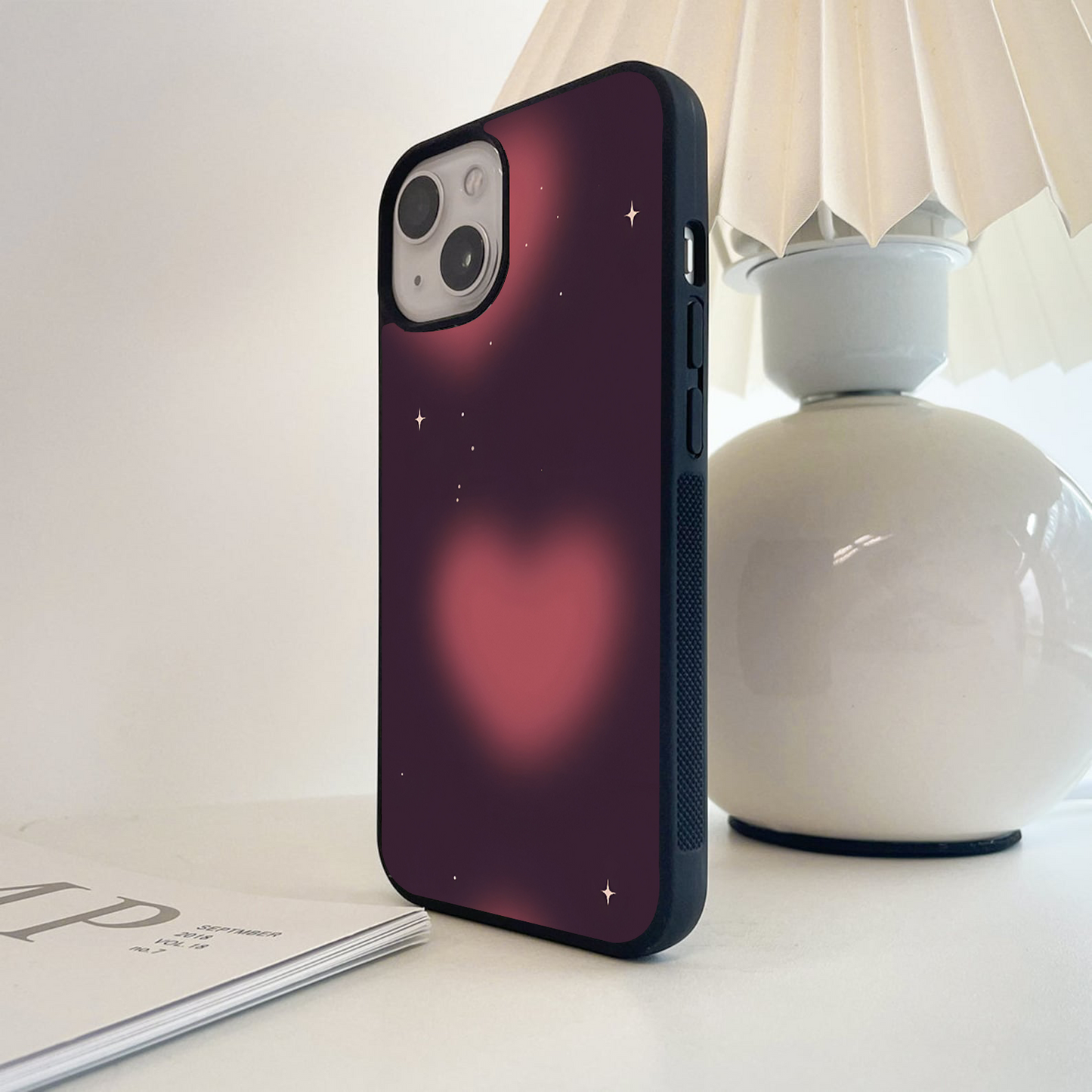 Heart Drift Night Glass Case