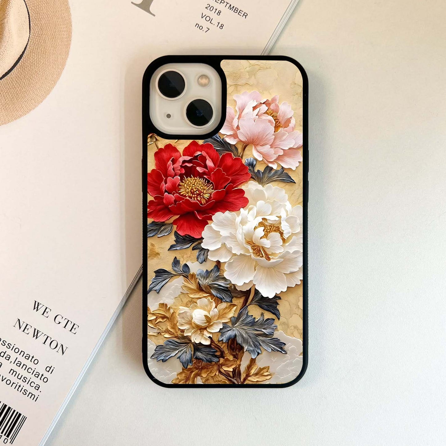 Imperial Peony Splendor Glass Case