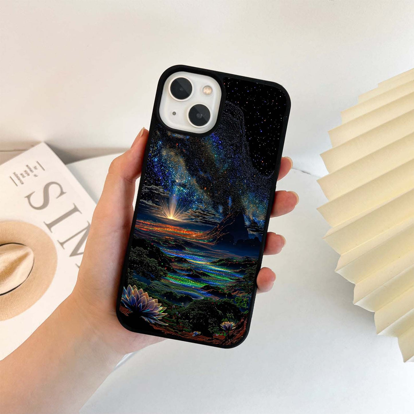 Cosmic Lotus Bloom Glass Case