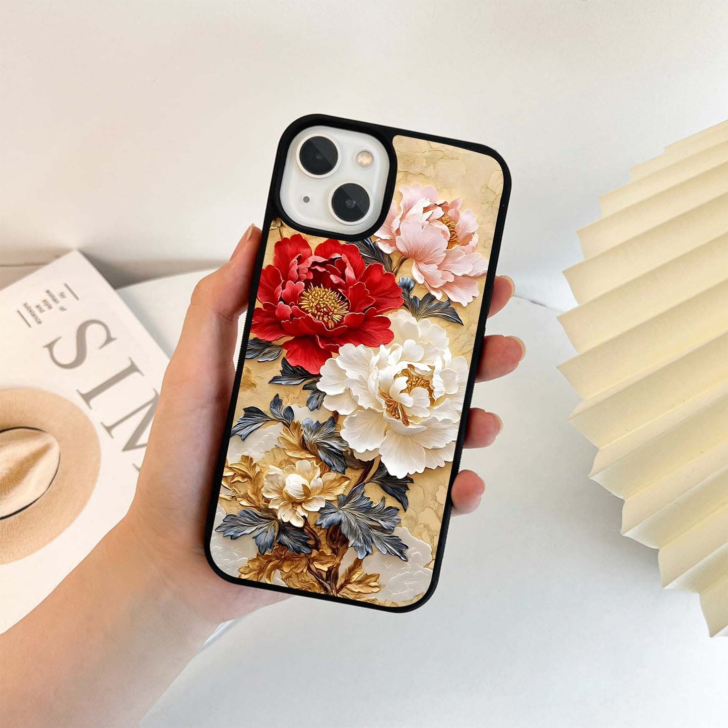 Imperial Peony Splendor Glass Case