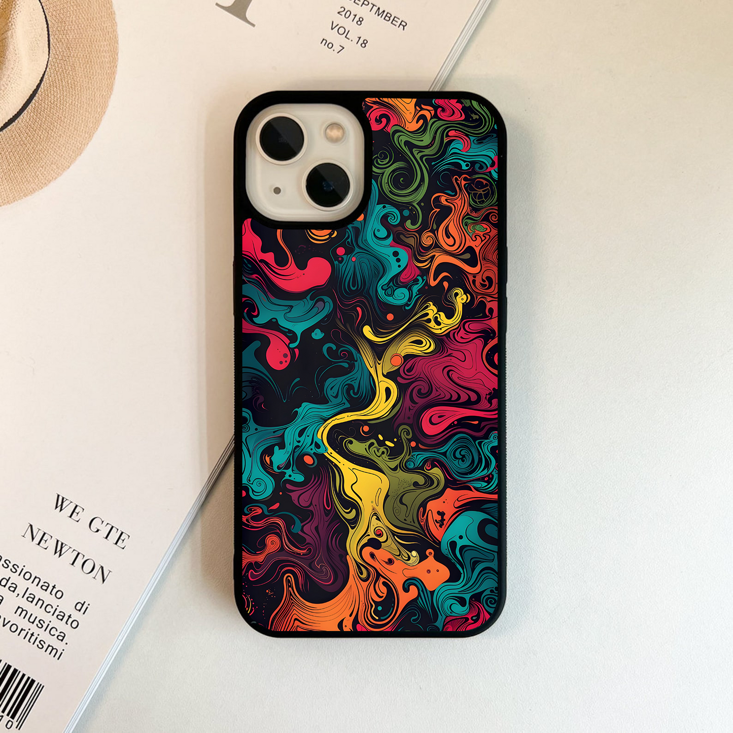 Vivid Swirling Chaos Glass Case