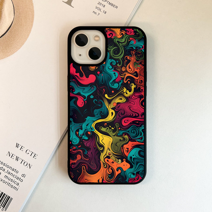 Vivid Swirling Chaos Glass Case