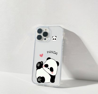 Panda Love Vibes Clear Silicon Cover
