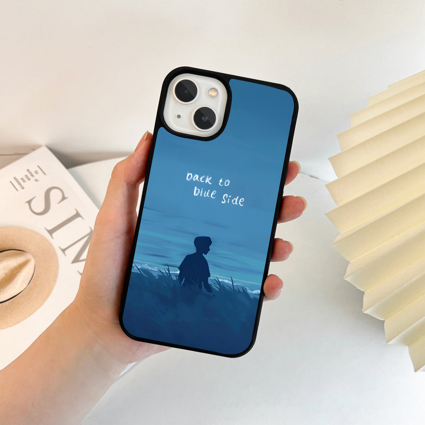 Back To Blus Side Quote Glass Case