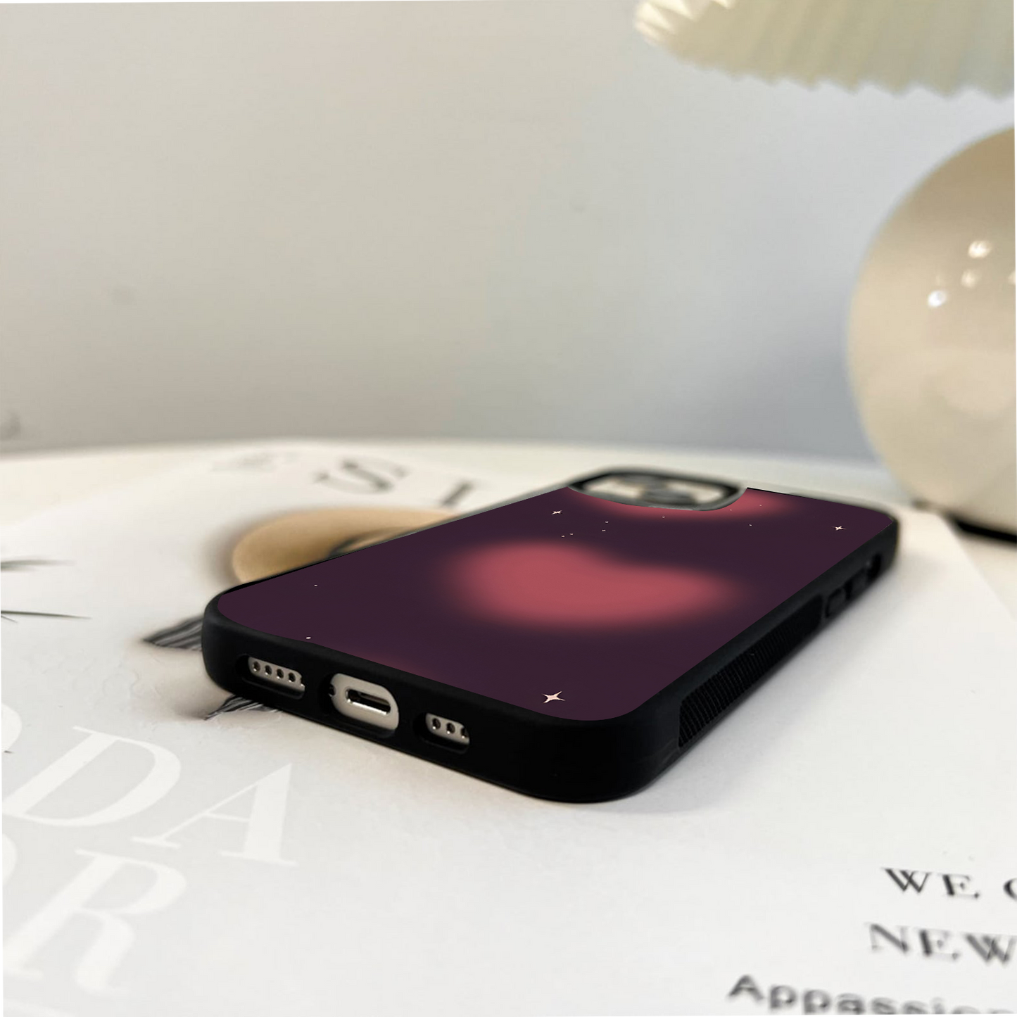 Heart Drift Night Glass Case