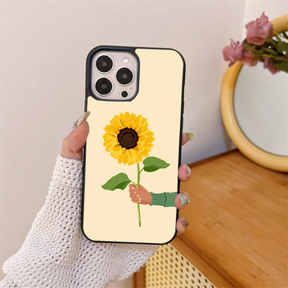 Sunflower Custom Name Glass Case