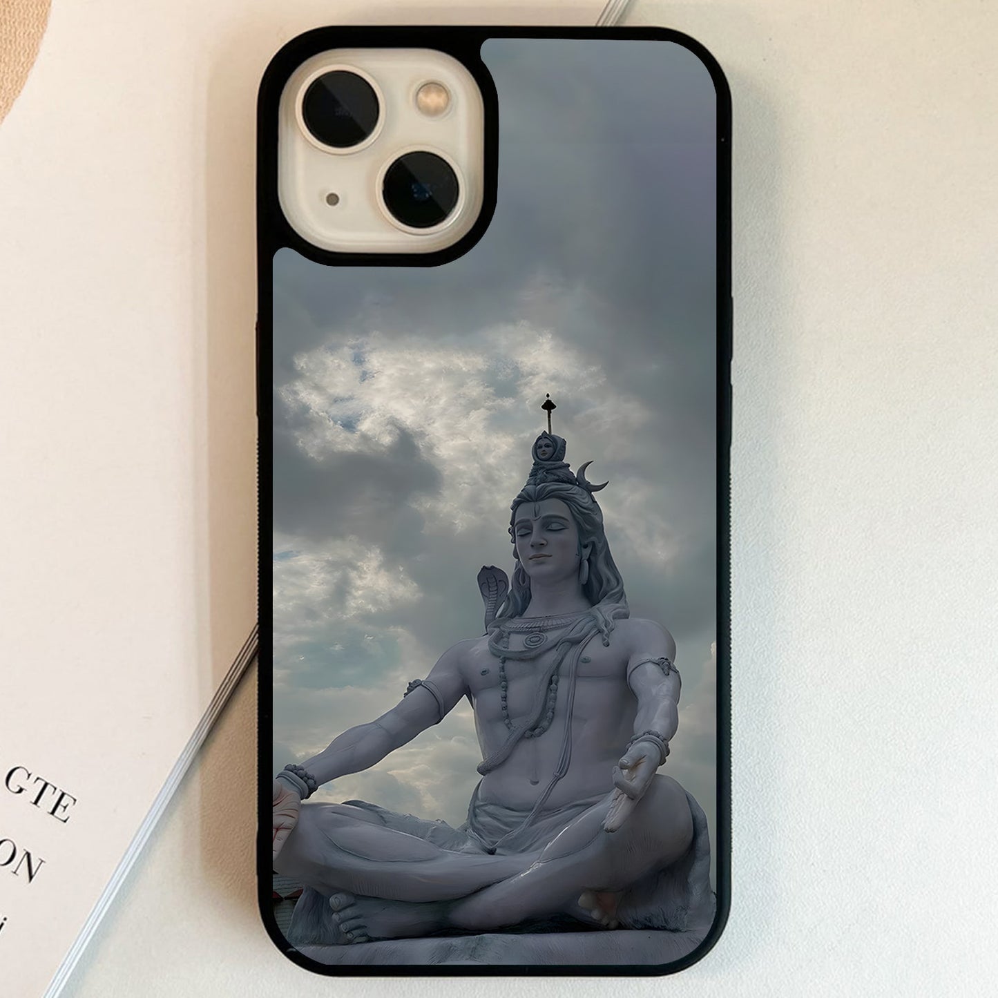 Peaceful Shiva Meditation Glass Case