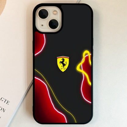 Ferrari Neon Racing Lines Glass Case