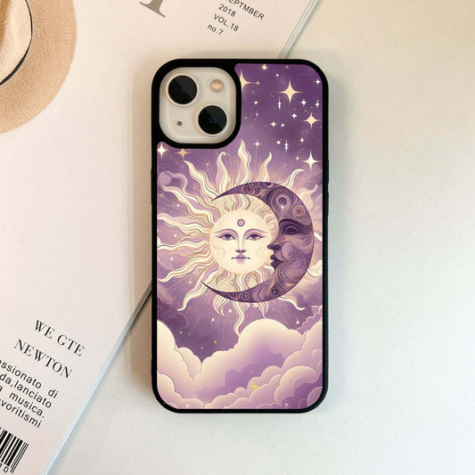 Lavender Sun & Moon Glass Case