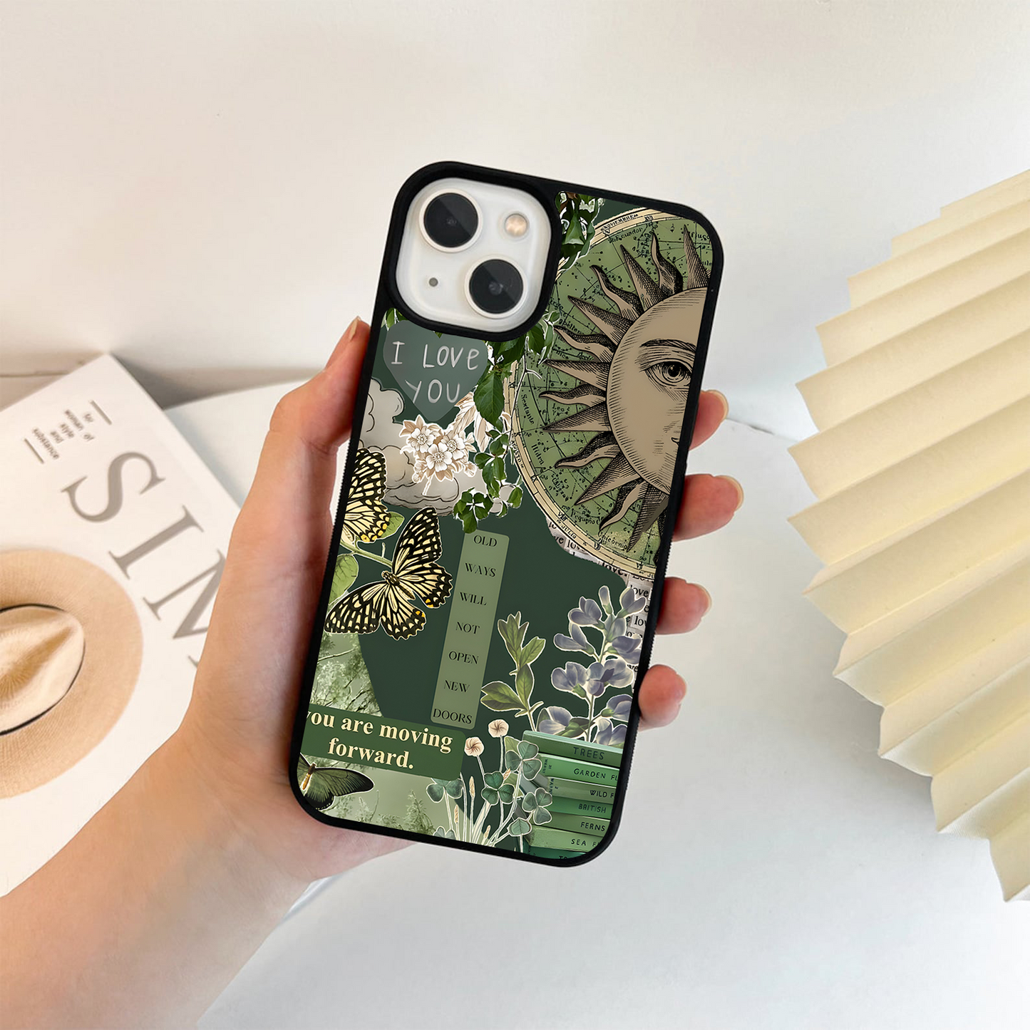 Butterfly Sun Wisdom Glass Case