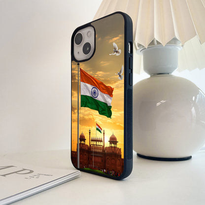 National Flag Scenery Glass Case