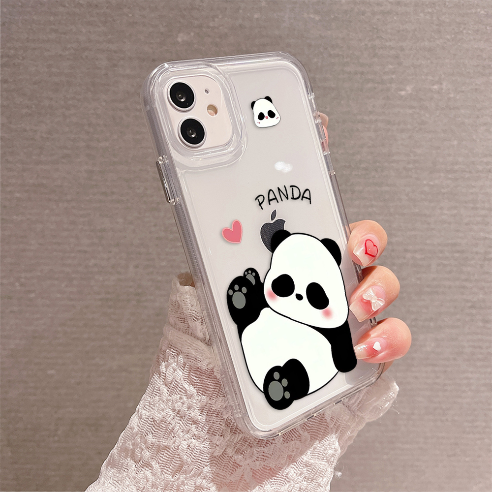 Panda Love Vibes Clear Silicon Cover