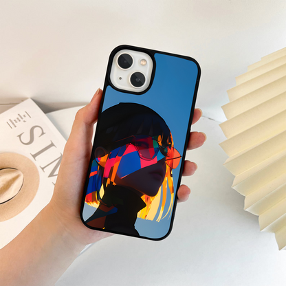 Rainbow Glitch Glow Glass Case