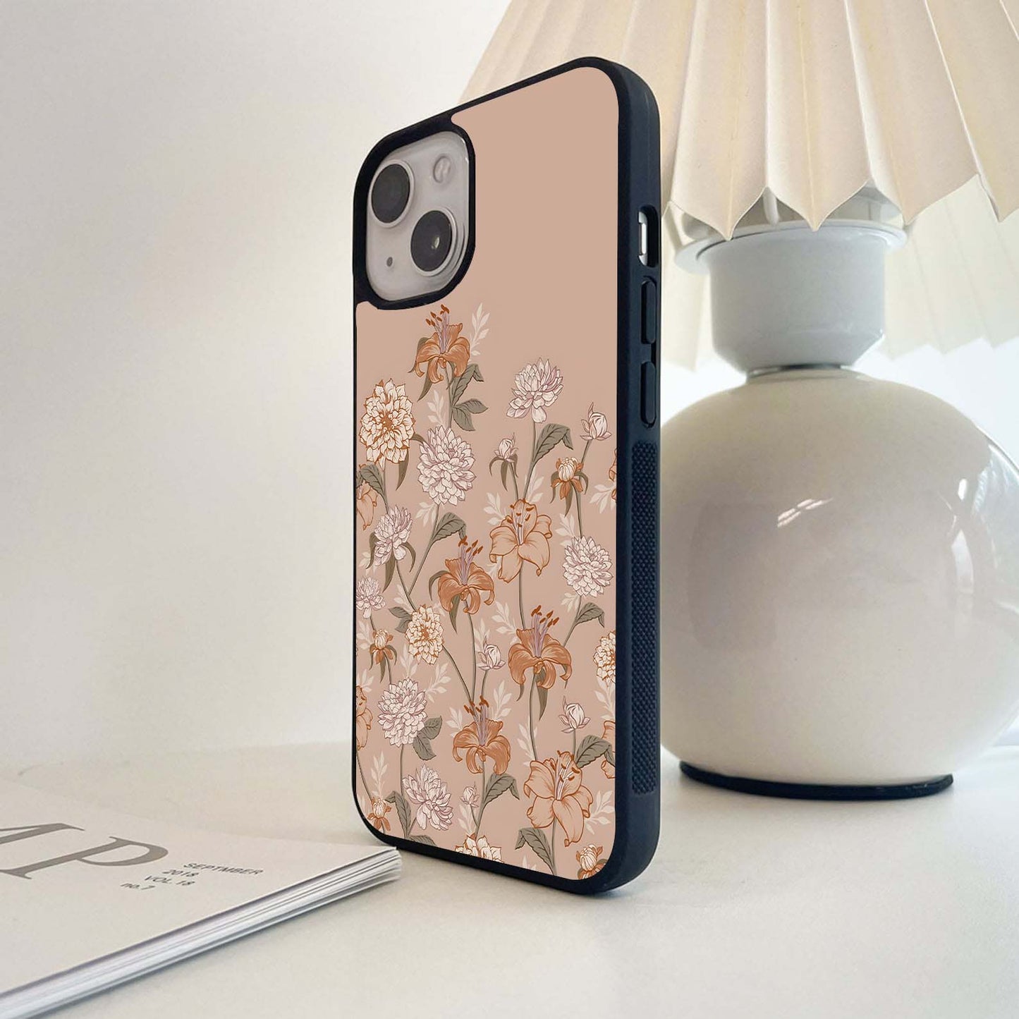 Vintage Blossom Elegance Glass Case