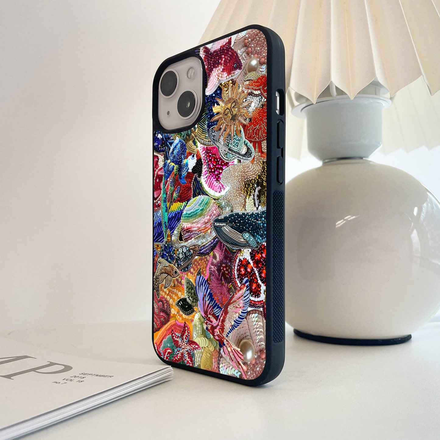 Cosmic Bloom Burst Glass Case