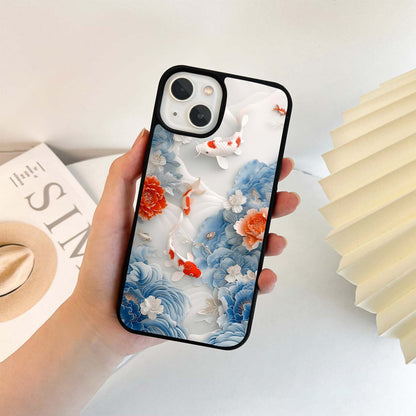 Koi Blossom Serenity Glass Case